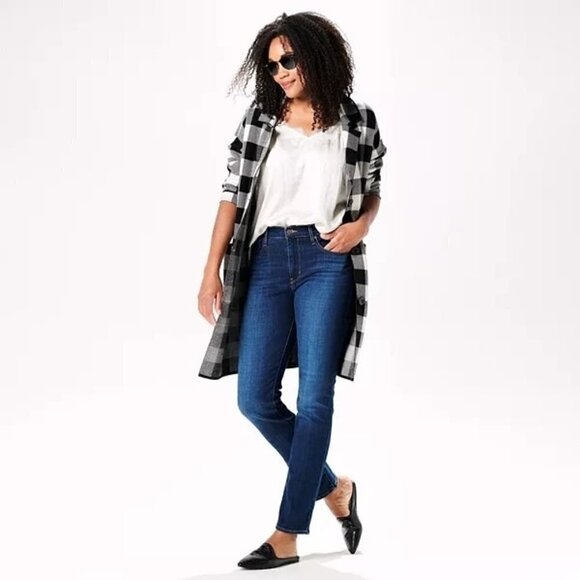 Levi Strauss & CO. Denim - LEVIS 724 Women's Sz 27 High Rise Straight Crop Dark Blue Wash Red Tag EUC